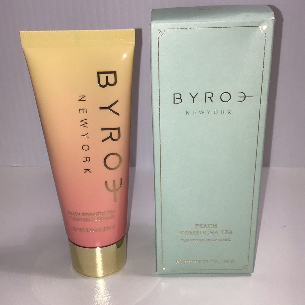 Byroe Peach Kombucha‎ Tea Purifying Clay Mask Full Size 2.82oz New In Box
